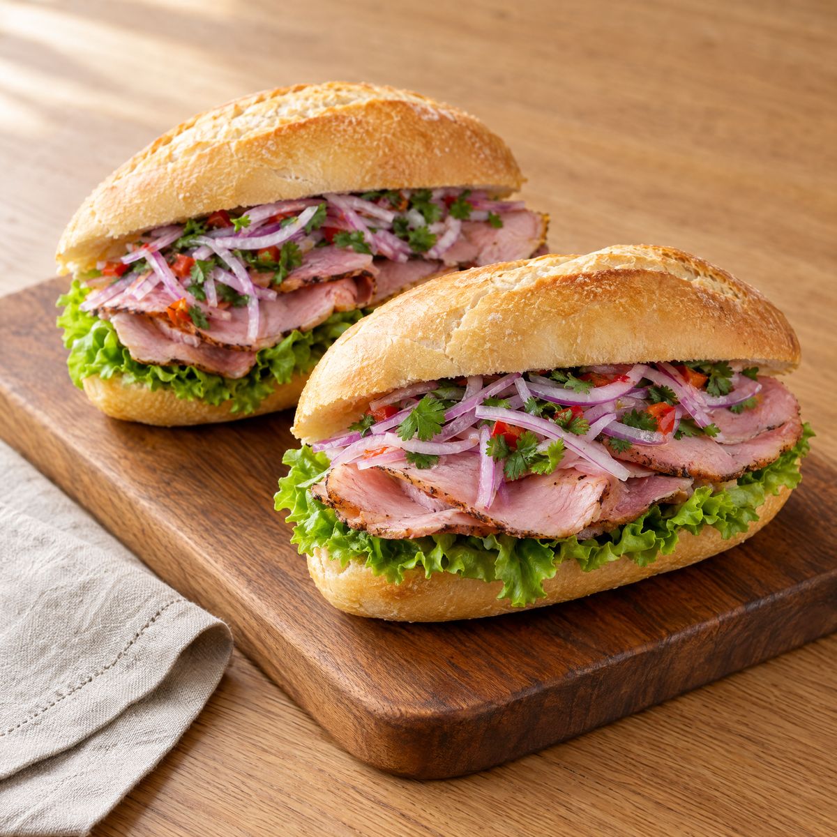 Pan con Butifarra — Peruvian Ham Sandwich
