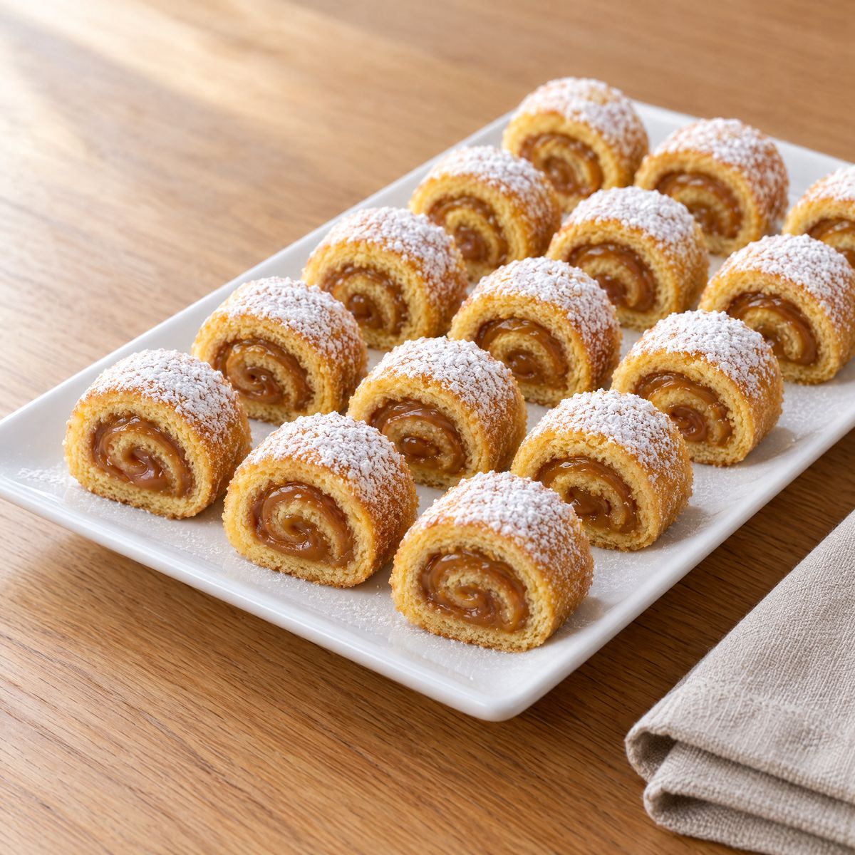 Mini Pionono — Bite-Size Manjar Blanco Rolls